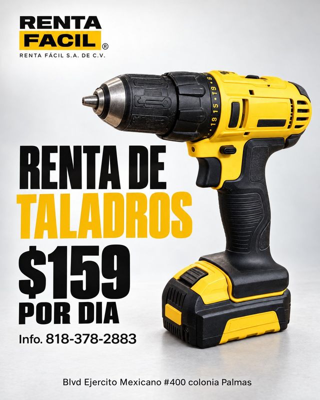 Flyer de renta de taladros