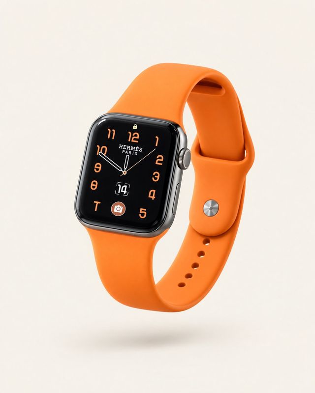 Reloj flotando sobre fondo liso